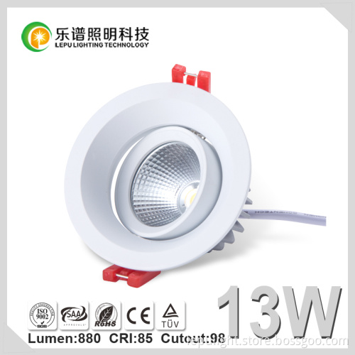 cob 13w cri85ra 800-880lumen color temperature 2700k/3000k/4000k/5000k